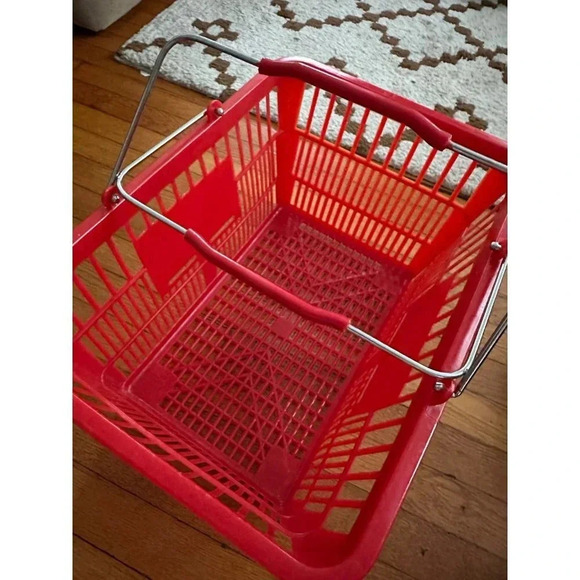 Red Shopping Cart Basket - Picture 4 of 7